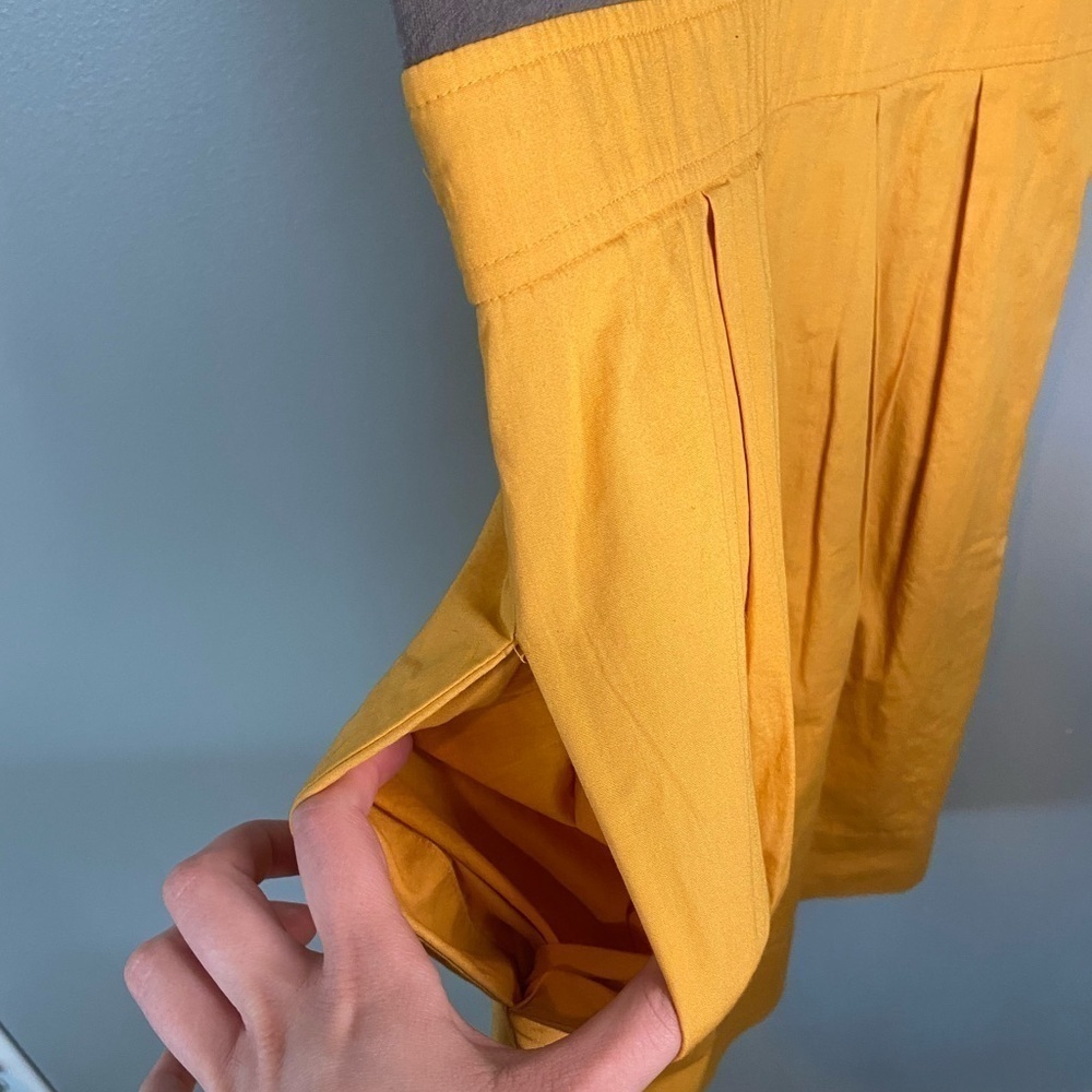 Anthropologie Maeve Vintage Colorblock Grey and Mustard Dress - Picture 8 of 10